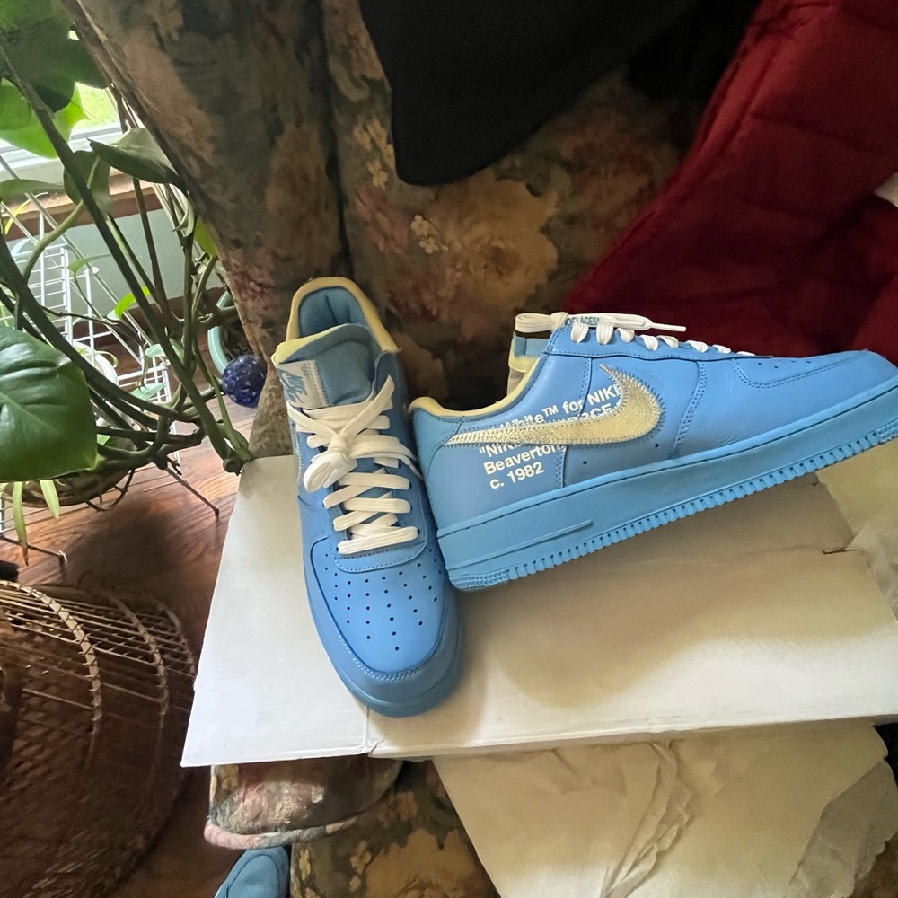 Off white air forces baby blue
